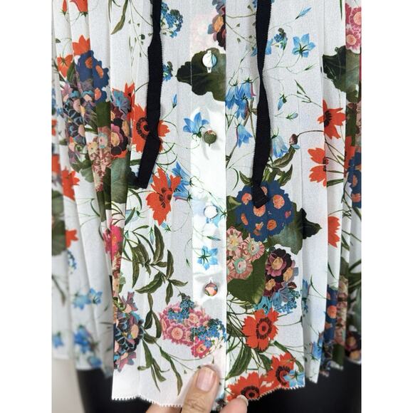 ERDEM x H&M Pleated A-Line Sleeveless Floral Top Victorian Romantic Coquette, 6 - Picture 5 of 9